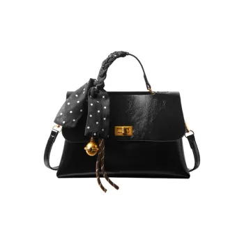 15 MINS Synthetic Leather Handbag Women's Black/White/Coffee