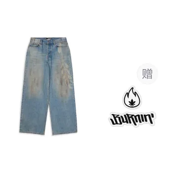 BURNIN Jeans Unisex Washed Blue