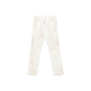 DSQUARED 2 Paint Splatter Detailed Wide Leg Jeans