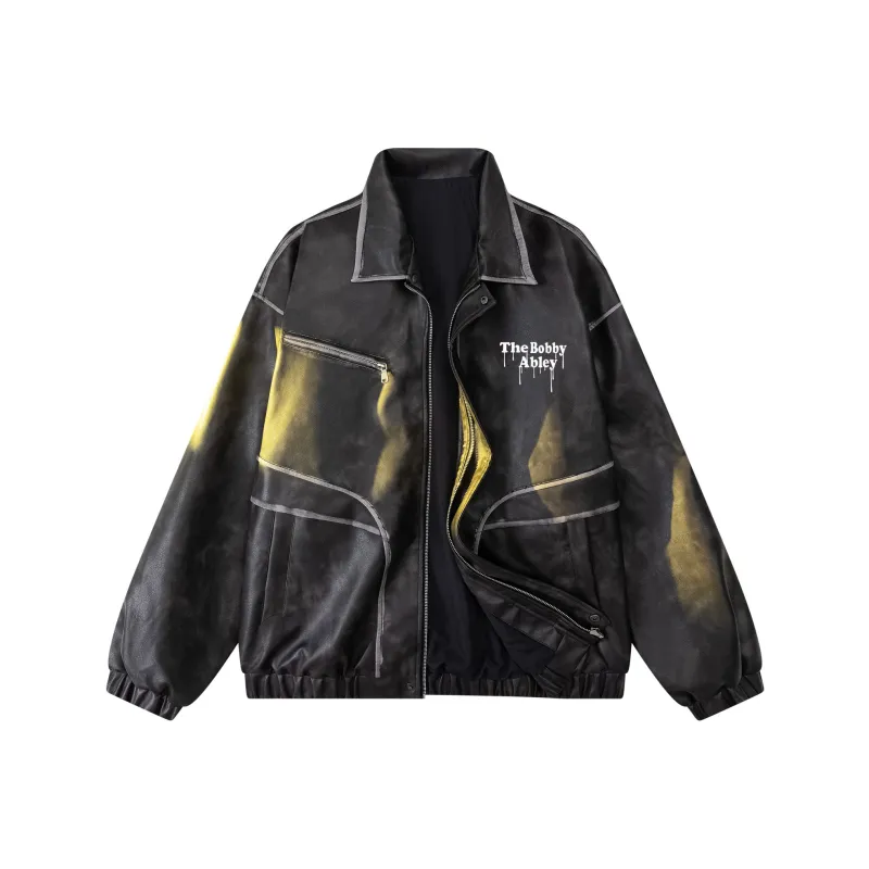 BOBBY ABLEY Leather Jacket Unisex Black-0