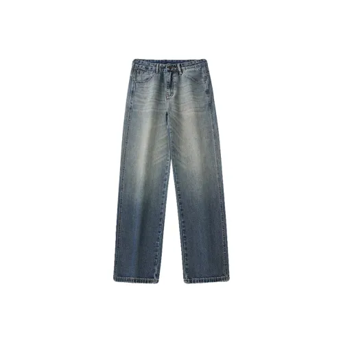FAIRWHALE Jeans Unisex Gradient Denim Blue