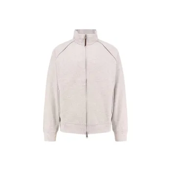 Brunello Cucinelli Drop Shoulder Zipped Sweatshirt