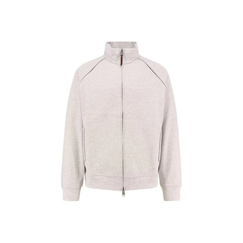 Brunello Cucinelli Drop Shoulder Zipped Sweatshirt-0