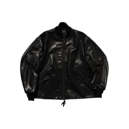 Beams FUTURE ARCHIVE Series FW24 Leather Black jacket Men's Black