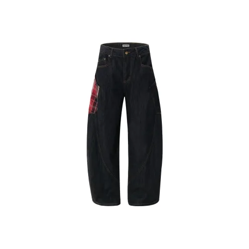 FENDI Straight Leg Topstitched Long Jeans