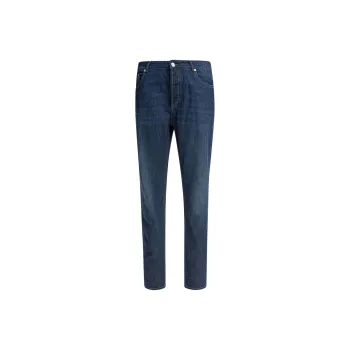 Brunello Cucinelli Embroidered logo Jeans