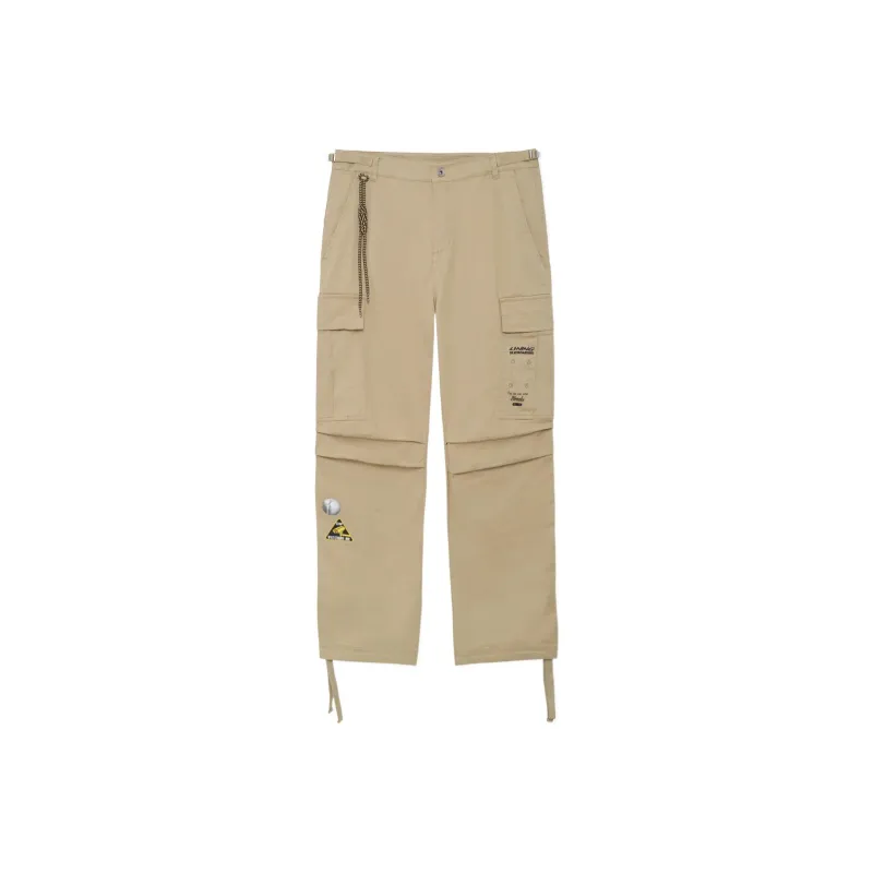 LiNing Skateboard Casual Pants Men's Sand Khaki-0