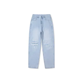 Pleasures X LiNing Jeans Men Light Blue