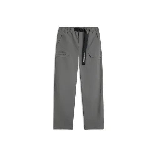 LiNing CF Knitted Sports Pants Men's Thunderstorm Gray