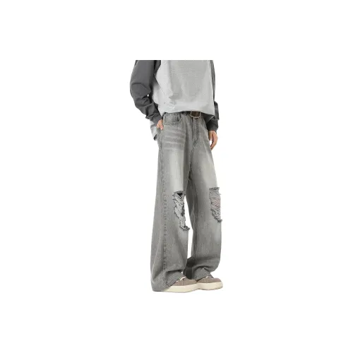 GROGNAK Jeans Unisex Light Gray
