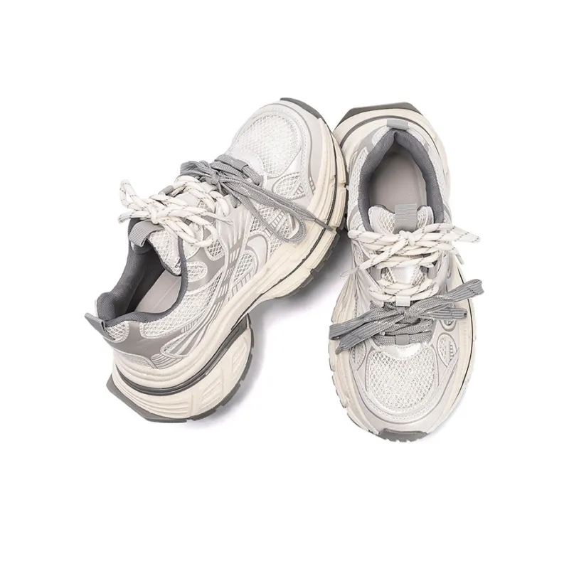 EXULL Q Balance Lightweight Height Increasing Low Top Chunky Sneakers Women's-3