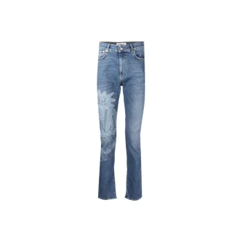 iceberg Watermark-print Detail Jeans
