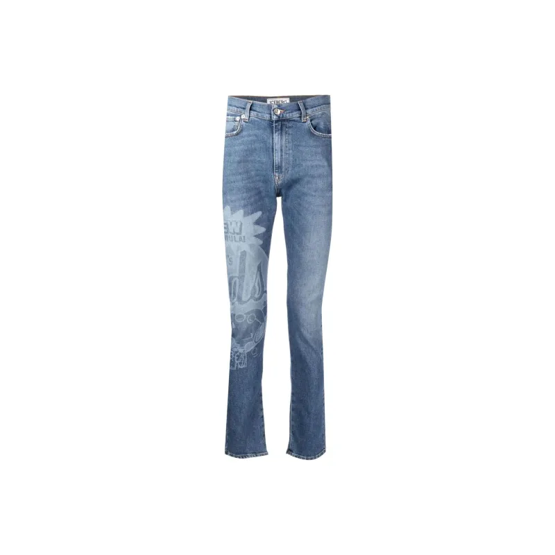 iceberg Watermark-print Detail Jeans-0