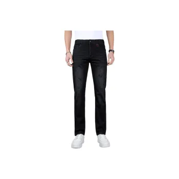 PIERRE CARDIN Jeans Men's Gothic Pattern Black