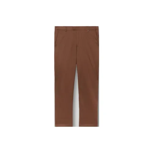 Burberry Embroidered-logo Straight-leg Chinos