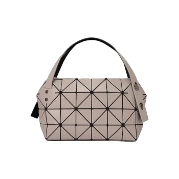 ISSEY MIYAKE Boston Polyvinyl Chloride Resin Handbag Women's Taupe