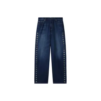 OFF-WHITE Eyelet Loose-fit Jeans