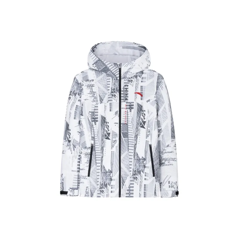 Anta Variety Training Collection Trench Coat Men's Pure White/All Over Print-0