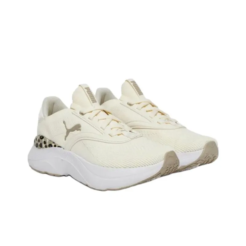 PUMA SOFTRIDE Mayve Anti Slip Wear Resistant Low Top Running Shoes Women's Beige-1