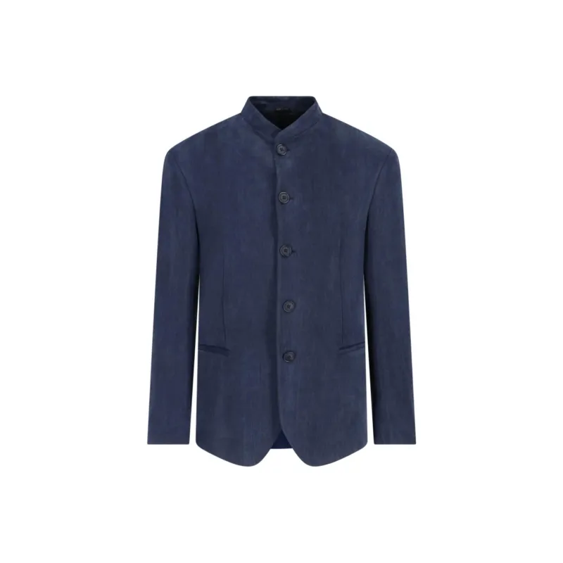 GIORGIO ARMANI Drop Shoulder Buttoned Jacket-0