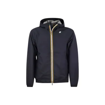 K WAY Logo Printed Hooded Zipped Jacket