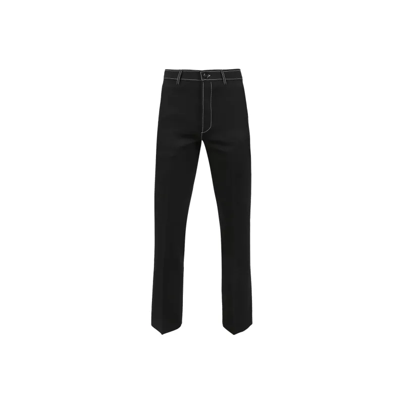 Burberry Grain De Poudre Wool Tailored Trousers-0