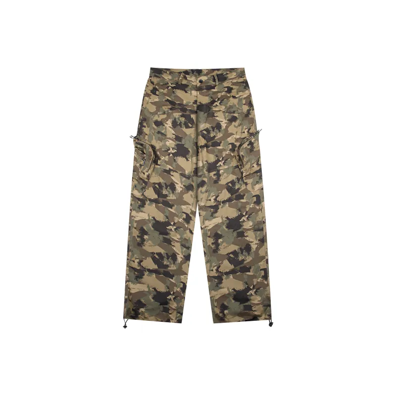 FEAROM Cargo Pants Unisex Brown Yellow Camouflage-0