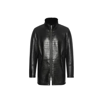 RARE Shearling Coat Men's Black