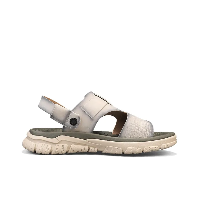 Jeep Beach Sandals Men Dark Brown/Light Gray-13