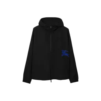 Burberry Equestrian Knight Motif Zipped Hooded Jacket