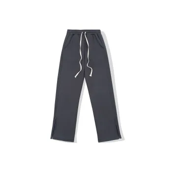 UFZ Thickened And Fleece-Lined Casual Pants Winter Unisex Dark Gray