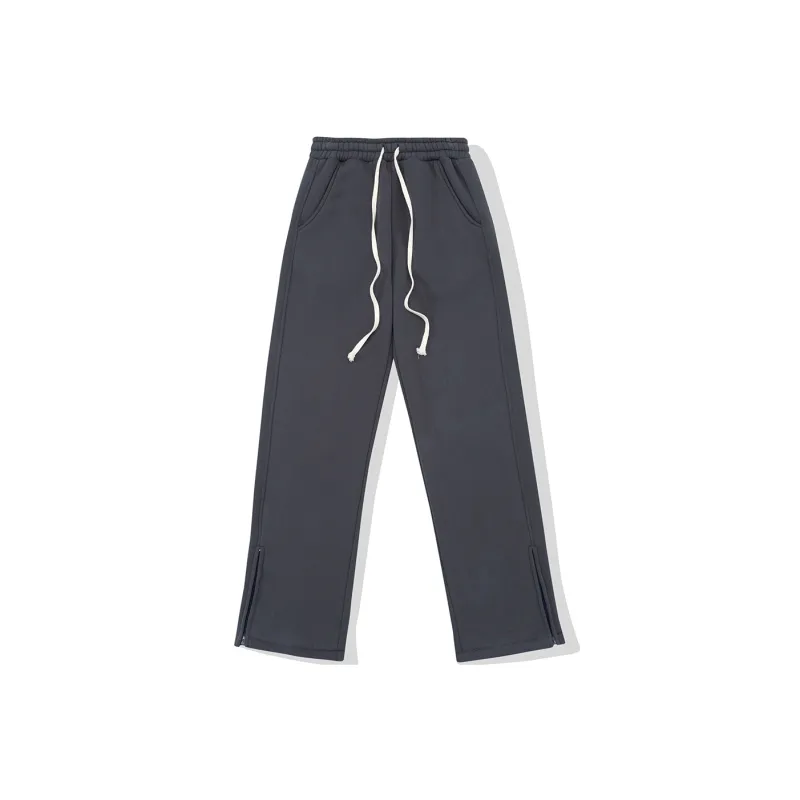 UFZ Thickened And Fleece-Lined Casual Pants Winter Unisex Dark Gray-0