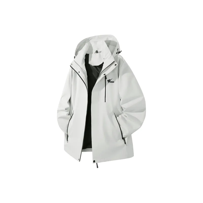 Feiyue Jackets Coats Unisex Glacier White Single Windbreaker Jacket-0