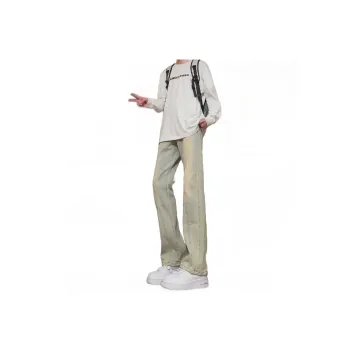 UPXIW Jeans Unisex Yellow Mud