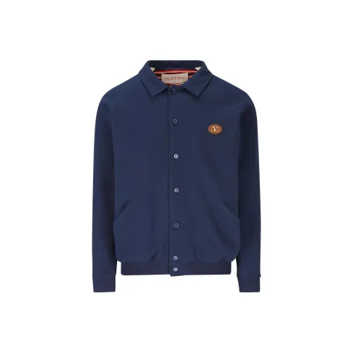 Valentino VLogo Signature Button Up Bomber Jacket