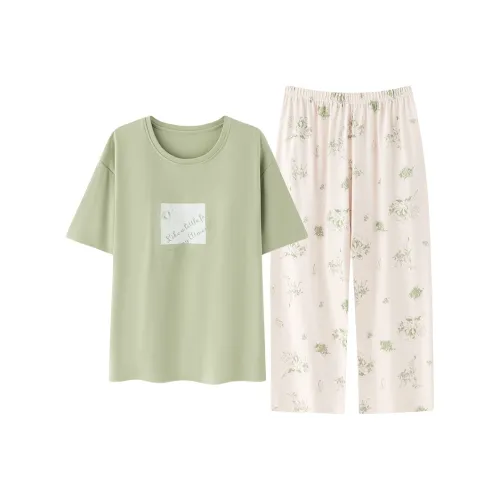 FENTENGCARE Pajama Set Women's Light Green