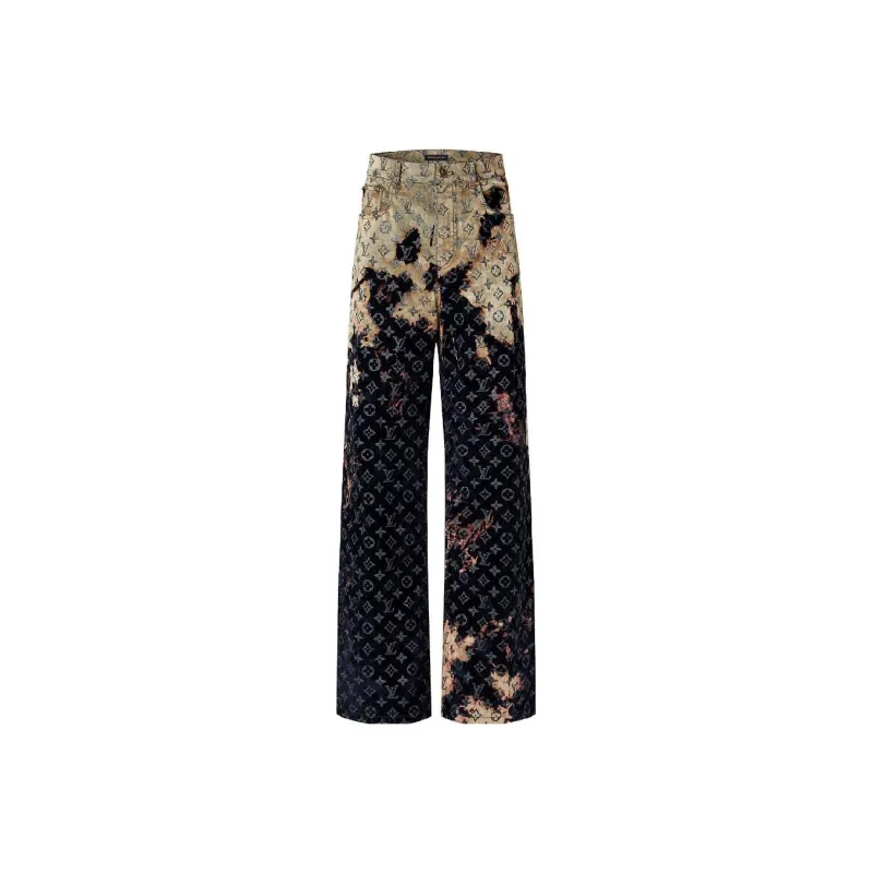 LOUIS VUITTON Monogram Bleached Denim Pants-0