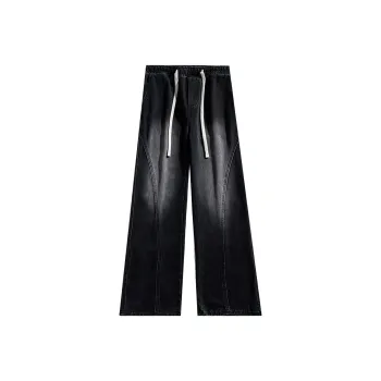 Menglaini Jeans Unisex Black