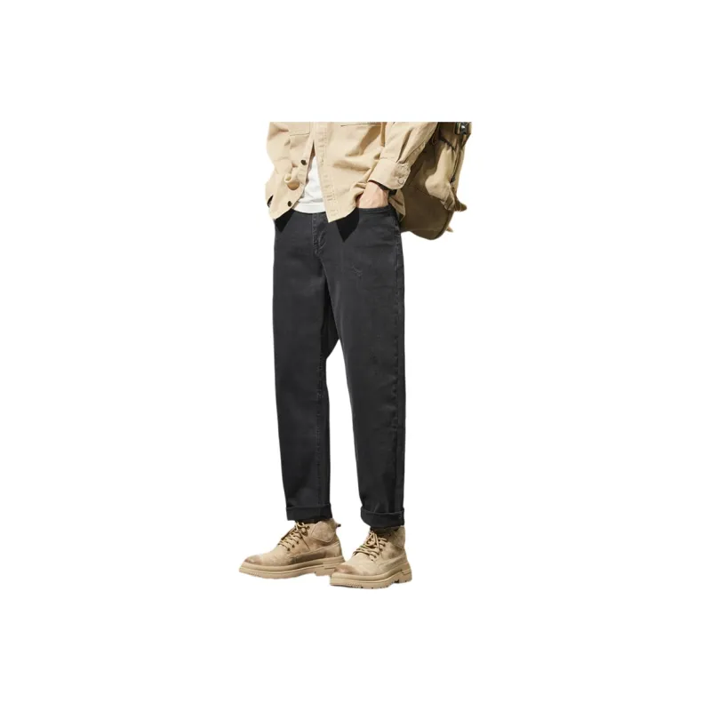 RENBEN Jeans Unisex Black Fleece-Lined-0