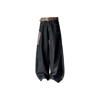 MIIOW Trend Party Series Jeans Unisex Black