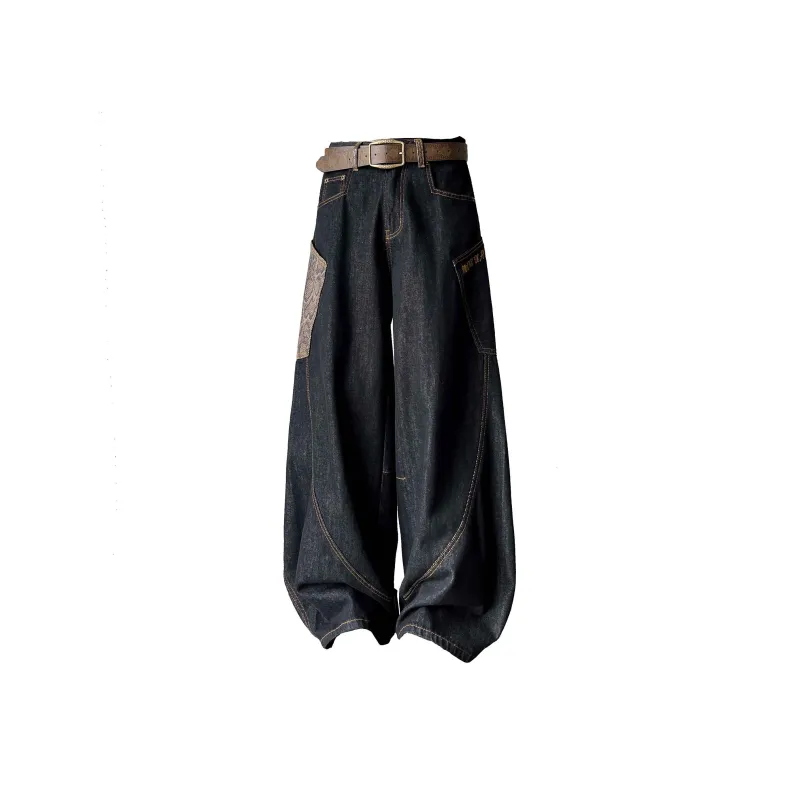 MIIOW Trend Party Series Jeans Unisex Black-0