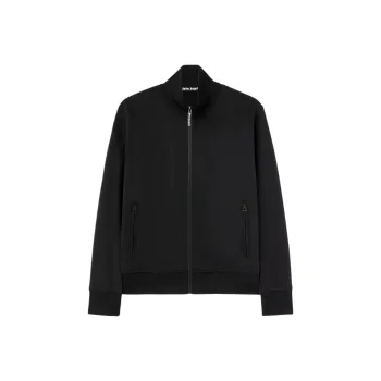 PALM ANGELS Curved Logo Printed Track Jacket