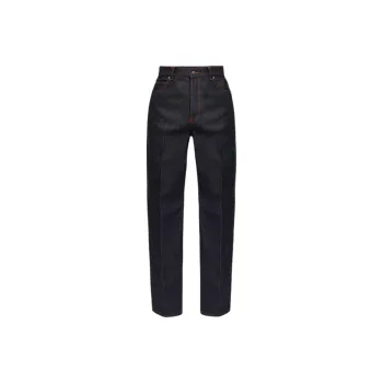 Ferragamo Logo appliqué Contrast stitching Straight leg Jeans