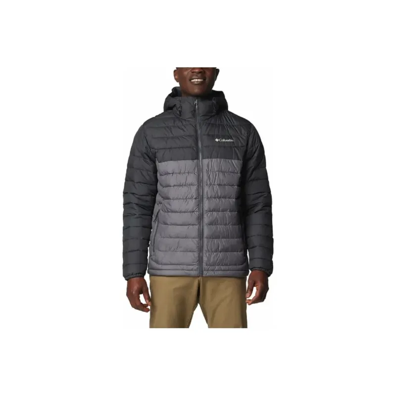 Columbia Powder Lite 2 Mens Grey Hooded Jacket Jackets Coats Men's City Gray-0