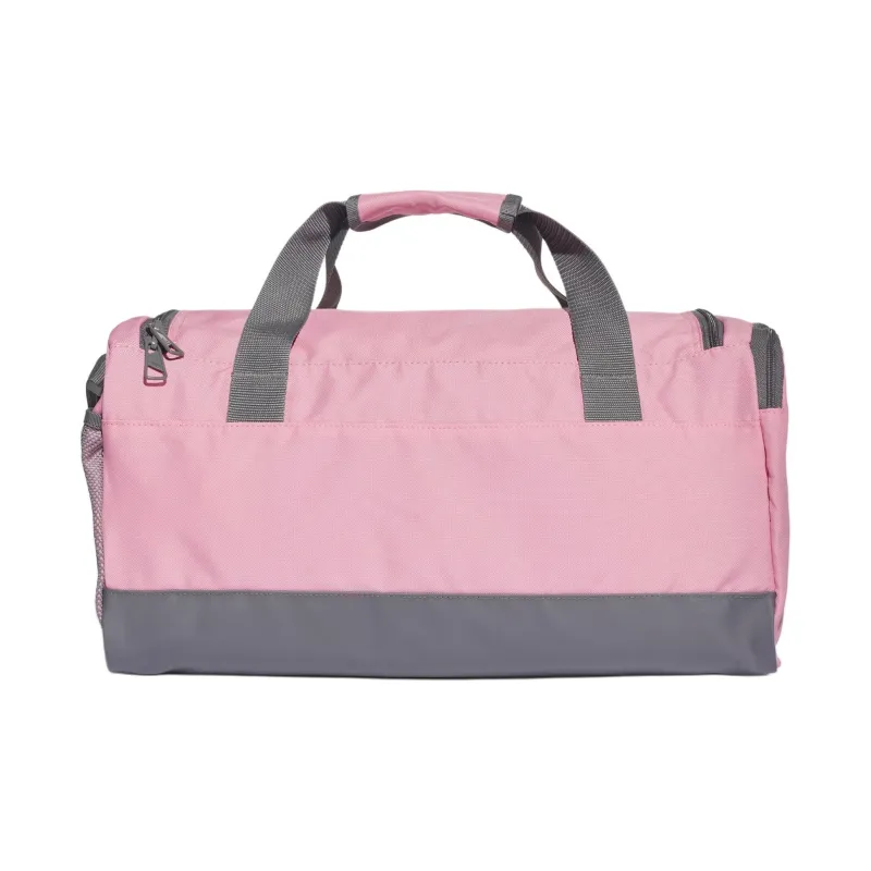 Adidas Polyester One Shoulder Crossbody Handbag, Travel Bag Unisex Pink & Gray-2