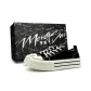 Black with White Stitching