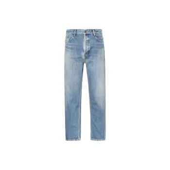SAINT LAURENT High Waist Cropped Jeans