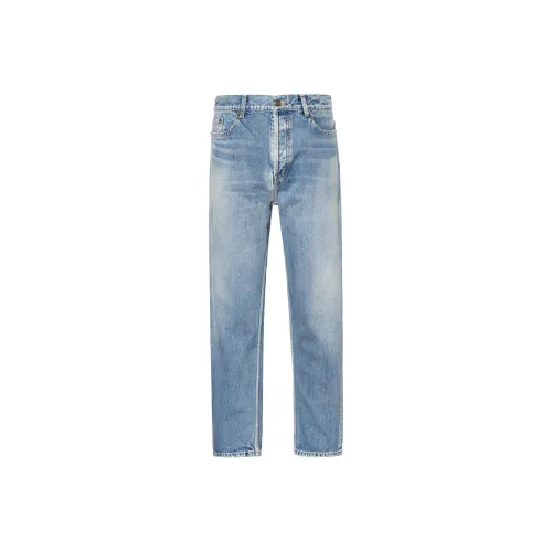 SAINT LAURENT High Waist Cropped Jeans