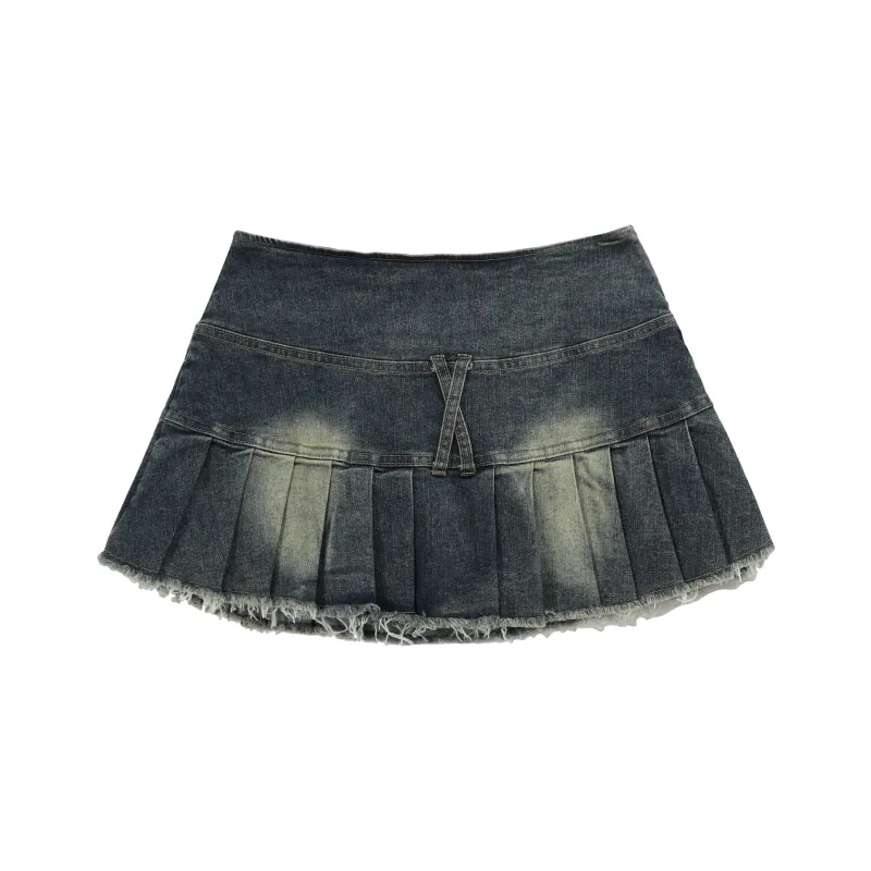 HTHK Denim Short Skirts Women's Blue, Black-1
