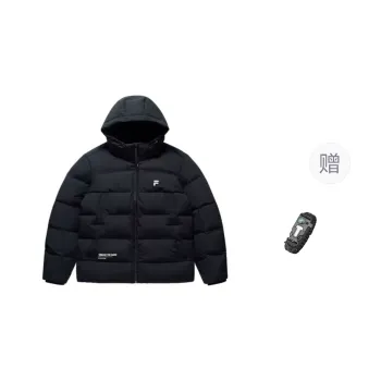 FILA FUSION Down Jacket Men's Black Comes With Survival Wristbands